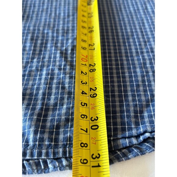 Ralph Lauren Mens Blue Checkered Polo Button Down Shirt Size XL Cotton - Picture 6 of 6